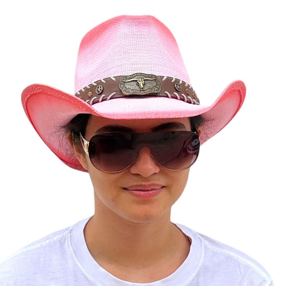 2392 Straw Cowboy Hat Men Cowgirl Hats Women Sun Hat Sombreros Vagueros